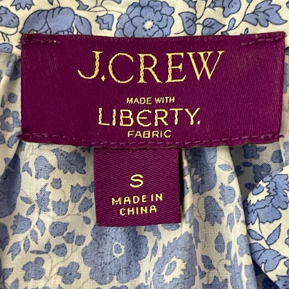 J.Crew Ruffle-collar mini dress in Liberty fabric wedding floral pockets - Picture 13 of 15